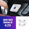 BBJA8 Car Inner Door Handle Bowl Metal Protective Sticker Anti-Scratch Trim Cover Accessories For BMW 3 5 series X1 X2 iX1 X5 X6 X7 M2