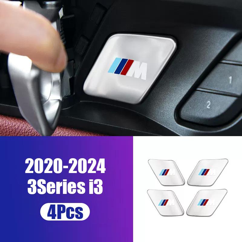 BBJA8 Car Inner Door Handle Bowl Metal Protective Sticker Anti-Scratch Trim Cover Accessories For BMW 3 5 series X1 X2 iX1 X5 X6 X7 M2