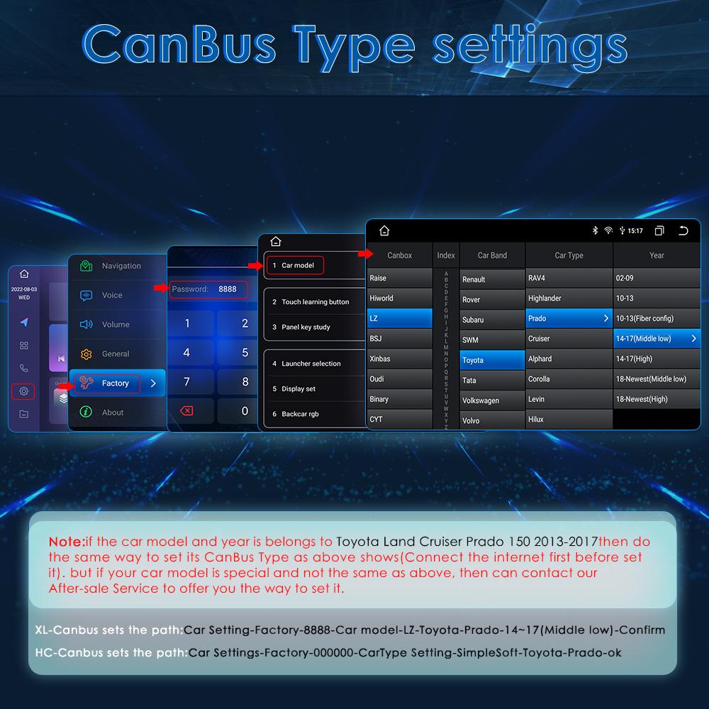 Hizpo 2 Din Carplay 4G-LTE 9 дюймов для Toyota Land Cruiser Prado 150 2013-2017 Автомобильный радиоприемник Мультимедийный видеоплеер Навигация GPS Интеллектуальный экран DSP