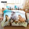 Комплект постельного белья с изображением животных, комплект постельного белья с изображением модных лошадей, мягкий, удобный, дышащий, для декора спальни и гостевой комнаты