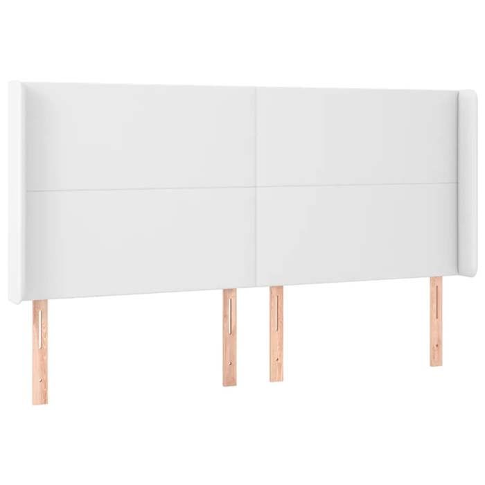 VidaXL LED Headboard Bedroom Furniture Double Bed Accessory Head of Bed Frame Interior White 3123865