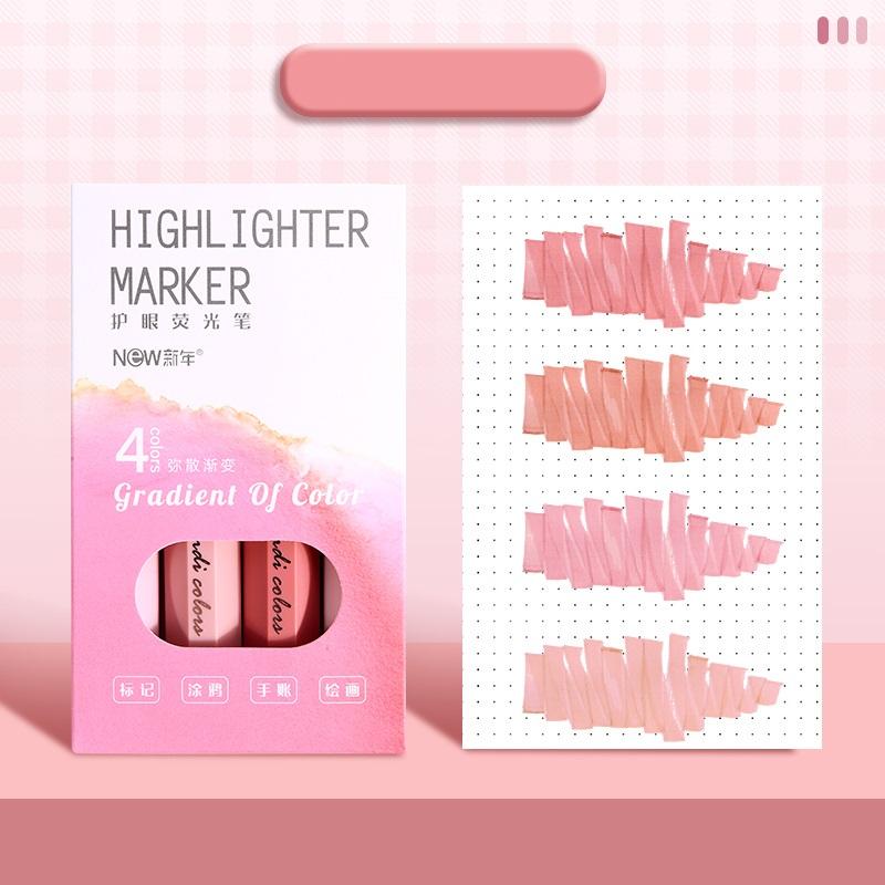 4 шт. Morandi Color Highlighter маркеры набор градиентных цветов кисть наконечник для рисования живопись