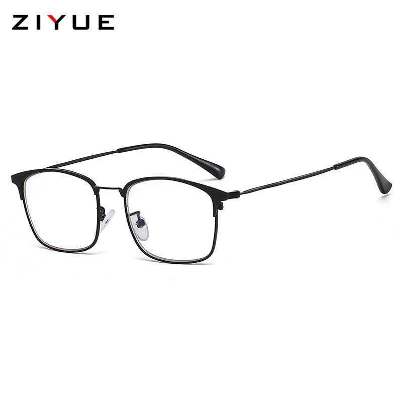 Прогрессивные бифокальные очки высокой четкости с защитой от синего света: Металлическая полуоправа, линзы, меняющие цвет, для ближнего и дальнего зрения для пожилых людей.