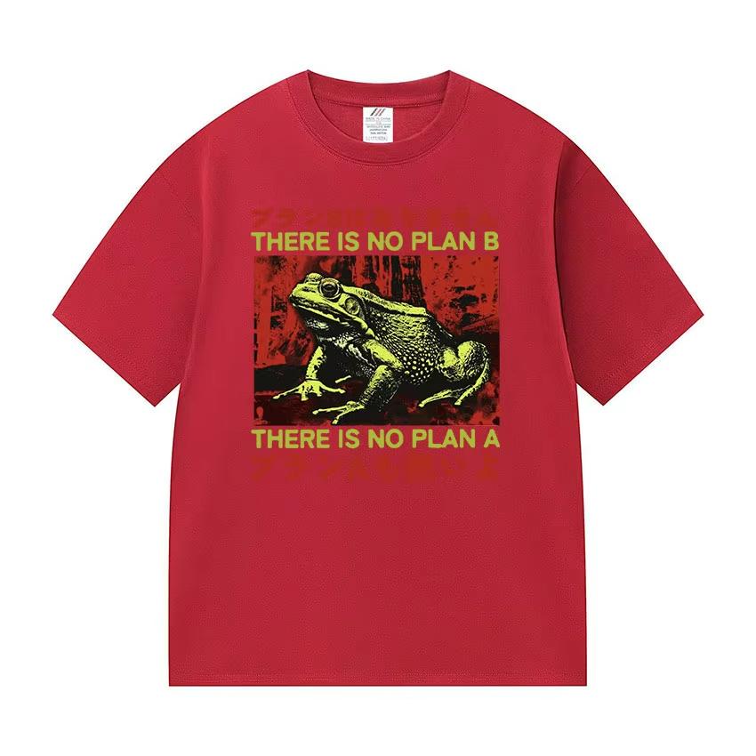 Japanese There Is No Plan B Frog Graphic T Shirt Unisexs Vintage Fashion ONeck Tshirts Casual Unisex Cotton Short Sleeve Tshirts