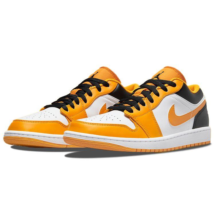 Air Jordan 1 Low Taxi Белые мужские кроссовки Желтый Черный 553558-701