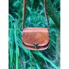 Small Rustic Leather Saddle Bag, Baby Leather Shoulder Bag, Vintage-look Leather Saddle Bag, EDC, Crossbody Phone Bag, Medication Carrier