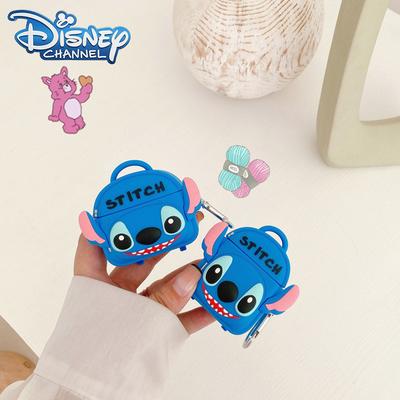 Рюкзак Disney Стич, подходящий для защитного чехла для AirPods Pro, силиконовый мягкий чехол для Bluetooth-наушников Apple 1-го/2-го поколения