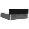 Ottoman Bed with Mattresses & LEDs Dark Grey 200x200 cm Fabric
