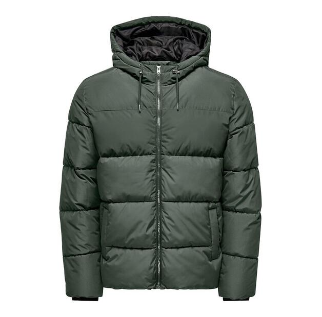 Зимняя куртка Only & Sons 22020857, зеленая, стандартный крой