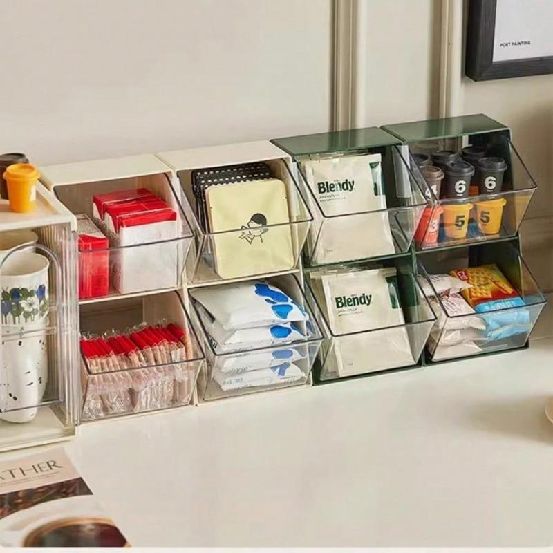 1 шт. Ящик для хранения чайных пакетиков, ящик для хранения капсульного чая и кофе, кладовая в офисе, ящик для хранения при входе, полка, подходит для хранения и организации рабочего стола