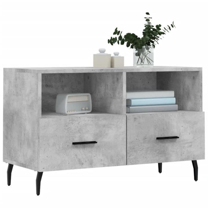 VidaXL TV Stand Concrete Grey 80x36x50 Cm Engineered Wood 828992