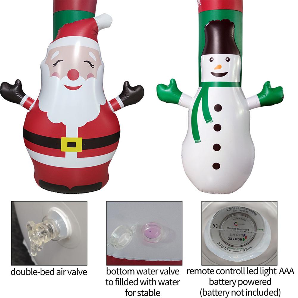 2.4M надувная арка Санта-Клаус Снеговик Рождественские украшения для улицы Рождественская новогодняя вечеринка для дома, магазина, двора, сада, украшения