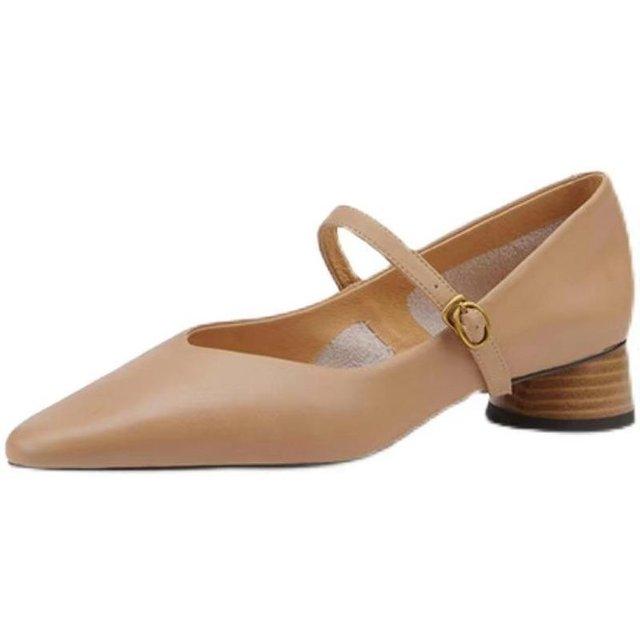 Женская обувь Туфли Мэри Джейн с острым носком и квадратным каблуком Scarpe Donna Con Tacco Туфли Лолита Туфли-лодочки Женская обувь Zapatos