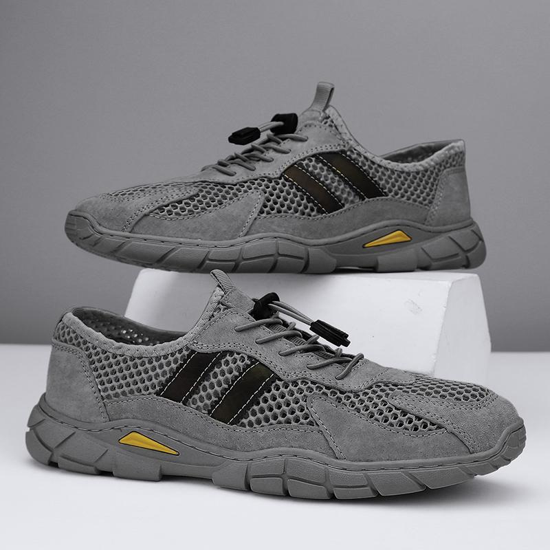 Летние мужские кроссовки, дышащая повседневная обувь, удобные мужские мокасины, сетчатая обувь, кроссовки для ходьбы на открытом воздухе