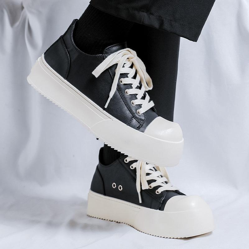 Туфли дерби с большой головой, мужские, новые, на толстой подошве, черные, высокие, модные, мужские туфли дерби 24326-R