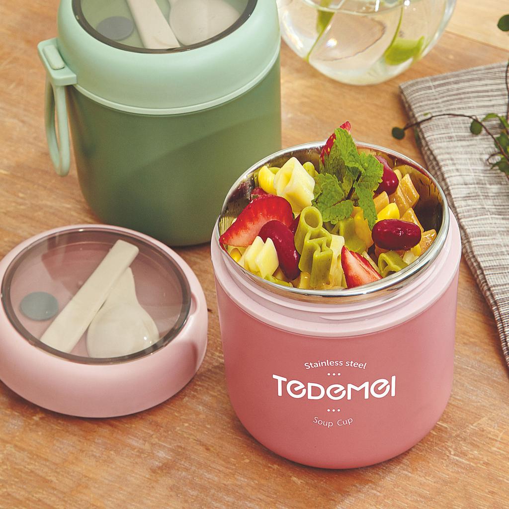 Insulated Stainless Steel Food Thermal Jar 530ml/710ml Soup Thermos Container Lunch Box for School Children Keeps Hot