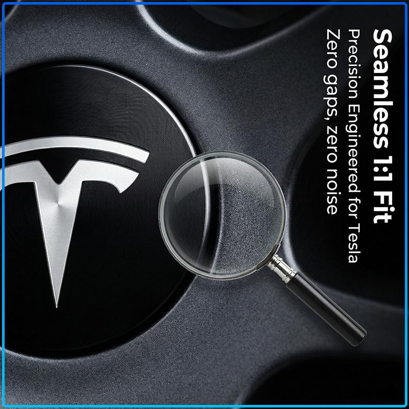4Pcs 60mm Car Wheel Center Hub Caps Badge Accessories For Tesla Model 3 Model S Model X Model Y Roadster Performance Decor