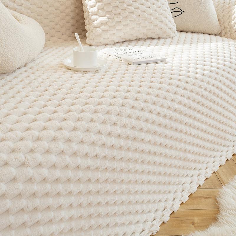 "Universal Anti-Scratch Plush Sofa Cover Blanket"
