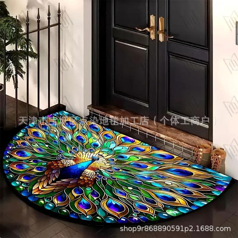 Semi-circular Floor Mat Entrance Door Mat Dirt Resistant Door Mat Kitchen Door Mat