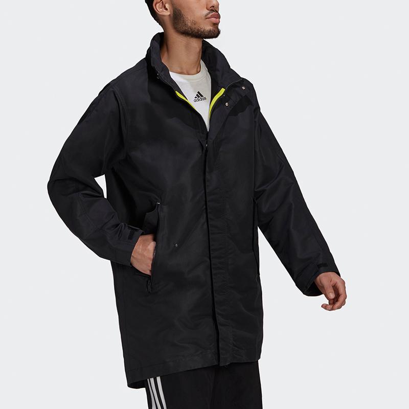 adidas Куртки Мужские Черные Стойка Умеренные Другие GM3844