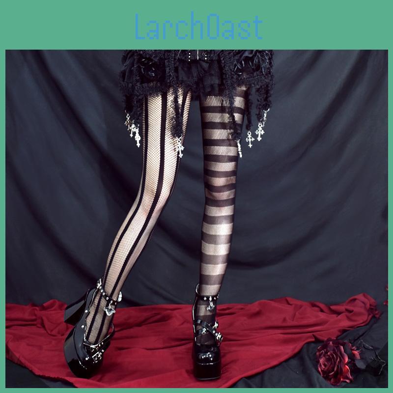 Pantyhose Asymmetric Womens Tights Stripe High Elasticity Lace Hollow Fishnet Sexy Stockings Classic Ladies Gothic Pantyhose