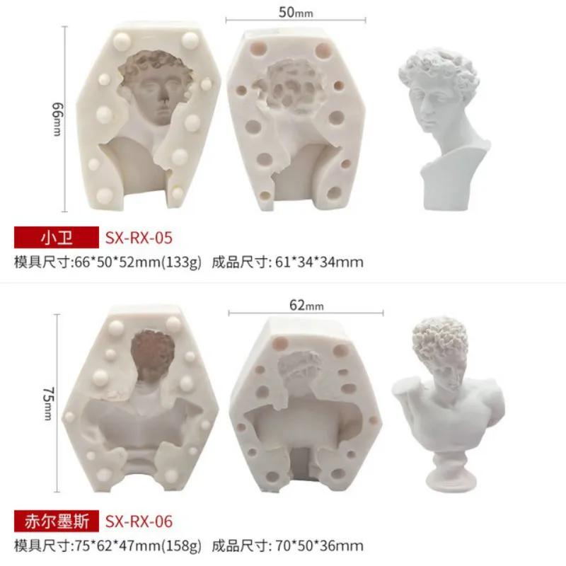 Формы для домашнего декора Гипсовая форма для портрета Ароматизированная свеча Форма для мыла ручной работы Силиконовые формы для свечей Аксессуары Инструменты