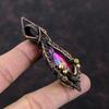 Rainbow Solar Quartz Druzy Pendant Copper Wire Wrapped Pendant Handmade Ethnic Pendant Copper Jewelry Gemstone Pendant Special Occasion Gift