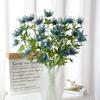 Искусственный чертополох кустовой Eryngo Искусственные цветы Поддельный Eryngium Foetidum Имитация морского остролиста для свадебного букета Центральный элемент домашнего декора