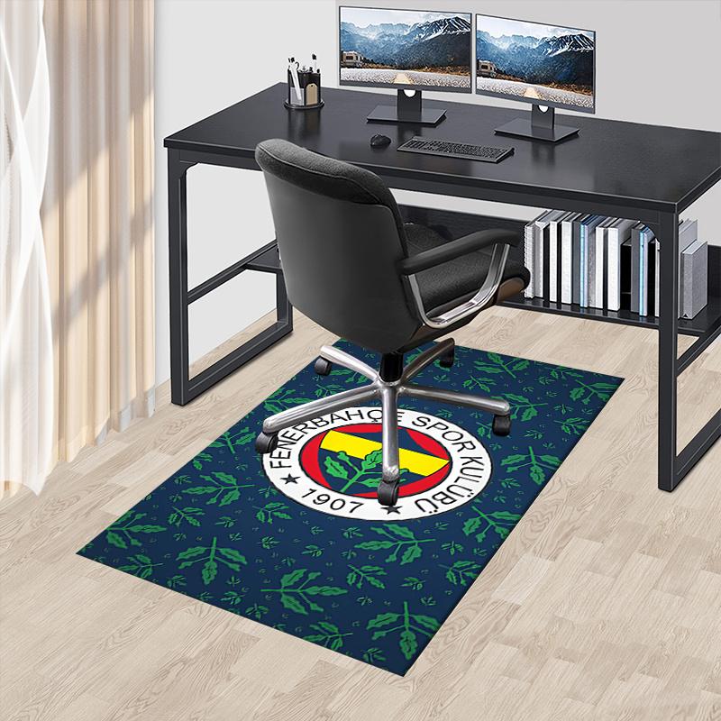 1pc Fenerbah?e Sports Club,Emblem,Pattern Office Carpet Soft Polyester Entrance Carpet Washable Non