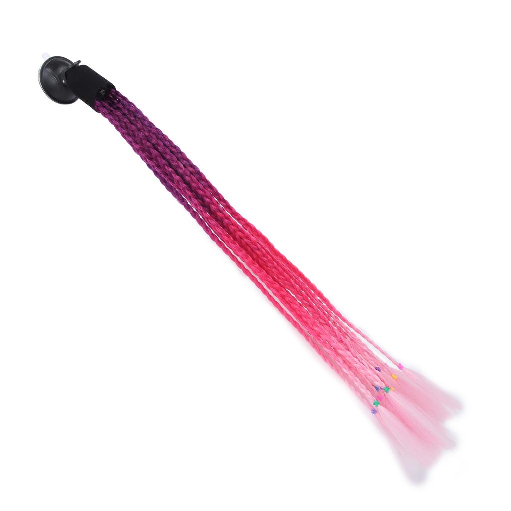 Мотоциклетные шлемы Косы Хвост Стильные шлемы Дреды Парик на присоске Фиолетовый Красный Розовый