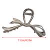 2023 Металлический зажим для когтей с бантиком Металлический зажим в виде акулы Серебряный коготь для волос Стиль Расширенный универсальный Задняя часть Ложка Украшение для волос Головной убор