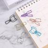 Fashion Metal School Stationery Solid Color Fish Clip Hollowed Out Design Binder Clip Office Supply