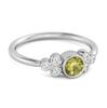 Bezel Set Peridot 925 Sterling Silver Boho Ring