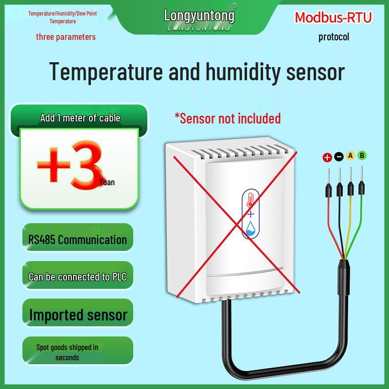 RS485 Temperature & Humidity Sensor Monitor with Modbus-RTU Protocol