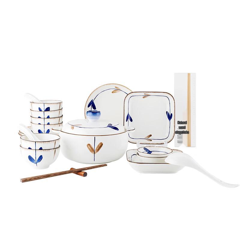 BURNELL 32-Piece Ceramic Dinnerware Set