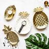 Gold-plated Dessert Plate Ceramic Jewelry Plate Craft Gifts Home Decoration
