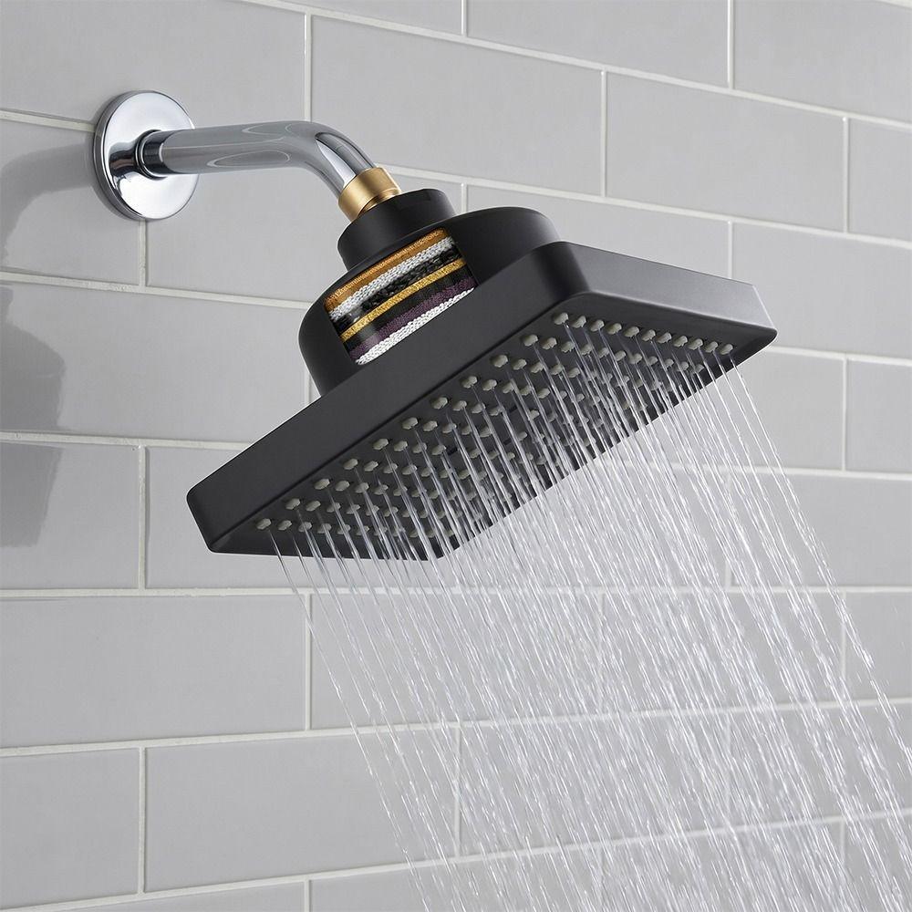 Portable Rainfall Shower Head Square Design Waterfall Shower Head Filter Shower Head Easy To Clean