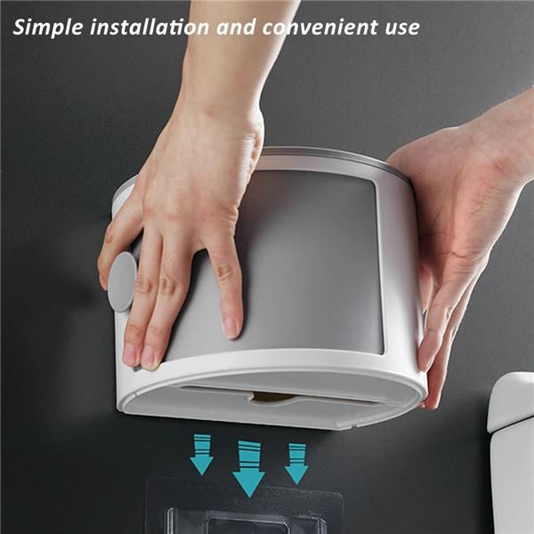 1 шт., держатель для туалетной бумаги для ванной комнаты, коробка для бумажных салфеток, пластиковый диспенсер для унитаза, настенный ящик для хранения рулонной бумаги с бесплатной перфорацией