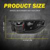 Interior Door Handle For 2008-2010 Hyundai Sonata Set of 2 Rear Black