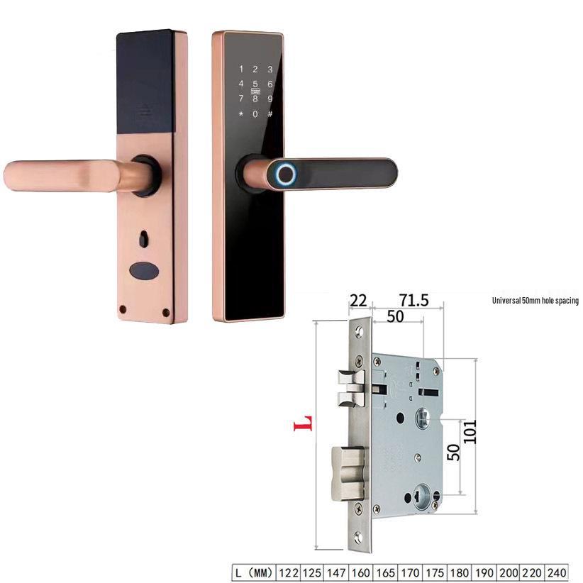 Многоязычный умный дверной замок с отпечатком пальца и дизайном граффити