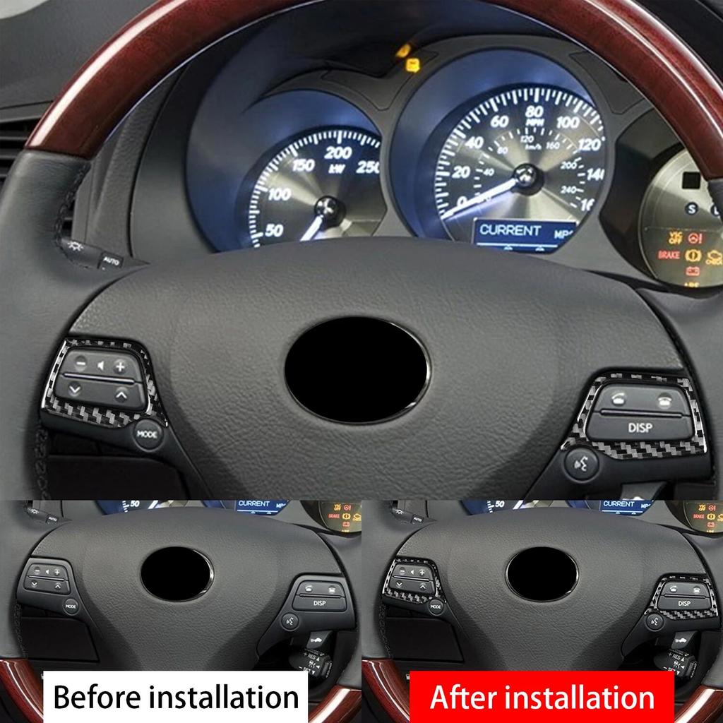 Для Lexus GS 2006-2011 автомобильный руль, декоративная крышка, наклейка, наклейка, отделка салона, автомобильные аксессуары из углеродного волокна