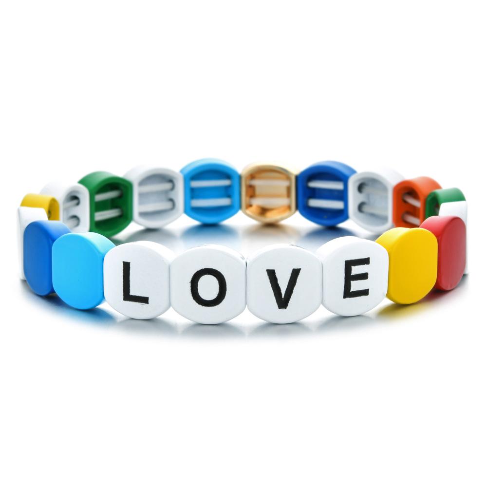 Модный браслет из сплава с краской Новый браслет Honeycomb LOVE Bracelet