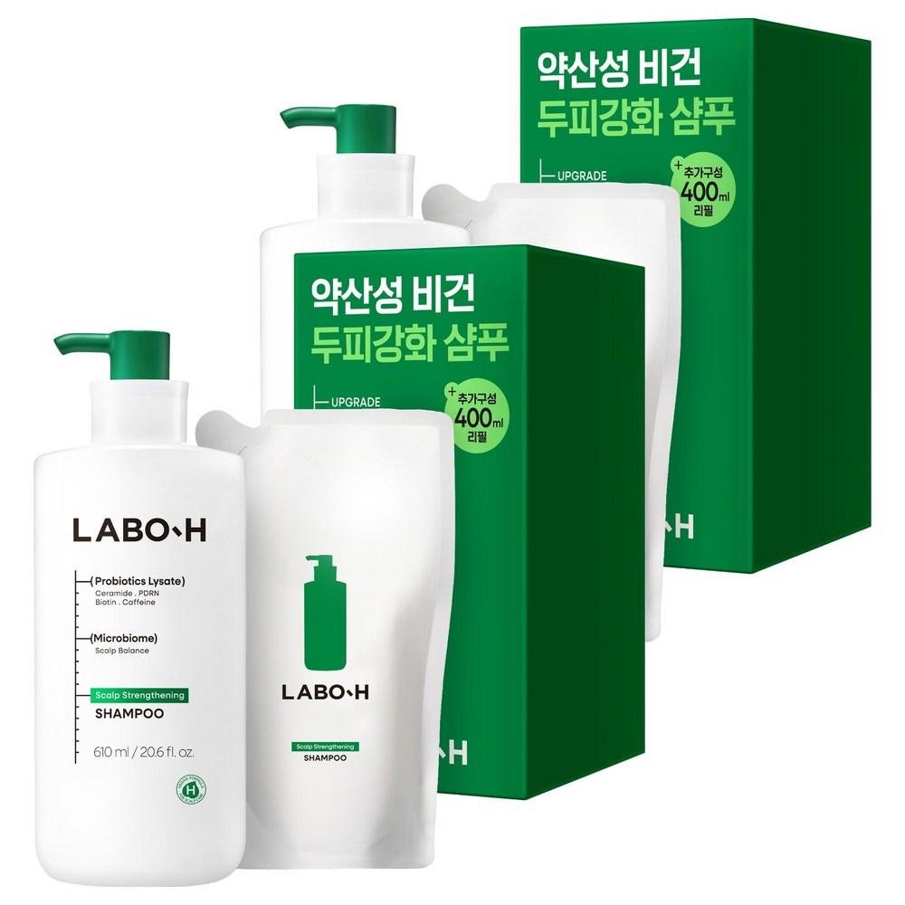 Labo-H Scalp Strengthening Clinic Shampoo 610ml + Refill 400ml 2-Set, 2 sets