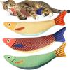 YUWENW Cat Toys, Set of 3, Fish Cat Toys, Gift for Cats, Safe, Stress Relief, Solitary Play, Exercise, Obesity Relief, Plush Catnip Toy, Plush Toy,