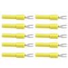 10pcs 4mm Fork Spade Wire Connectors U Type Electrical Crimp Terminal for Testing Multimeter