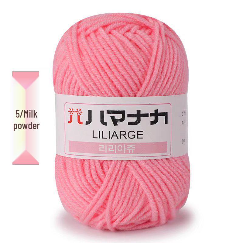4-Ply Milk Cotton Yarn for Scarf, Doll, Bag, Medium-Thick Baby Crochet & Knitting DIY Material