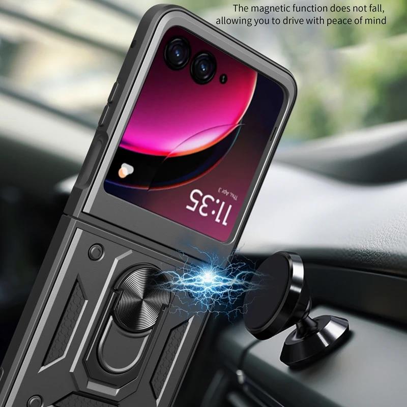Бронированный противоударный чехол для Motorola Razr 60 50 40 Ultra Moto Razr+ Plus 2025 2024 2023 Чехол с кольцом-подставкой Coque Fundas
