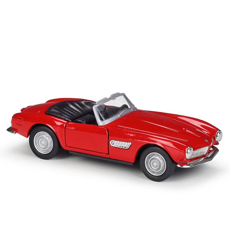 1/36 BMW 507 1956 Классическая игрушечная машинка для детей Welly Литой автомобиль Миниатюрный игрушечный автомобиль с откидными колесами Коллекция подарков для мальчиков