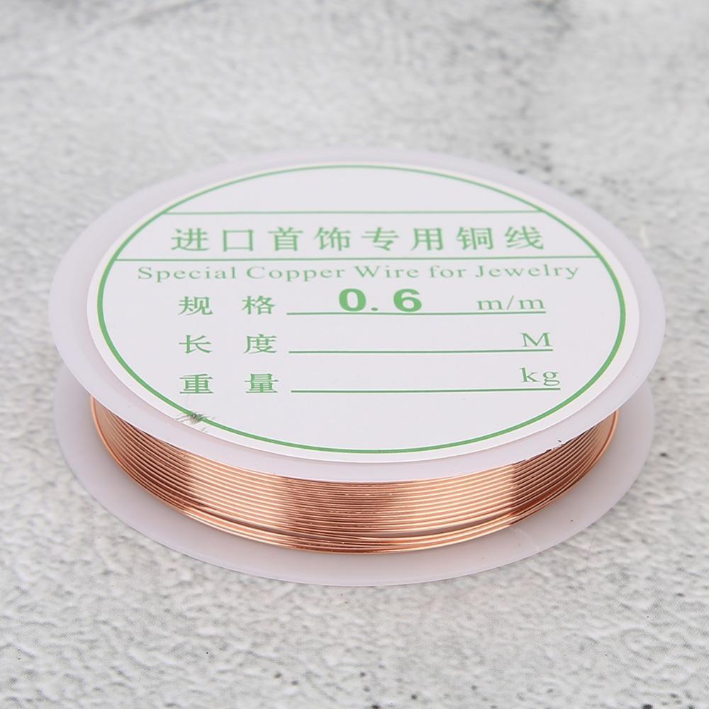 10 шт. Ювелирная медь розового цвета Медная проволока 0,6 мм Проволока для бисероплетения для ожерелий Ювелирные изделия Принадлежности для бисероплетения