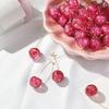 Модные женские акриловые серьги, длинные серьги-капли с геометрическим узором в виде вишни